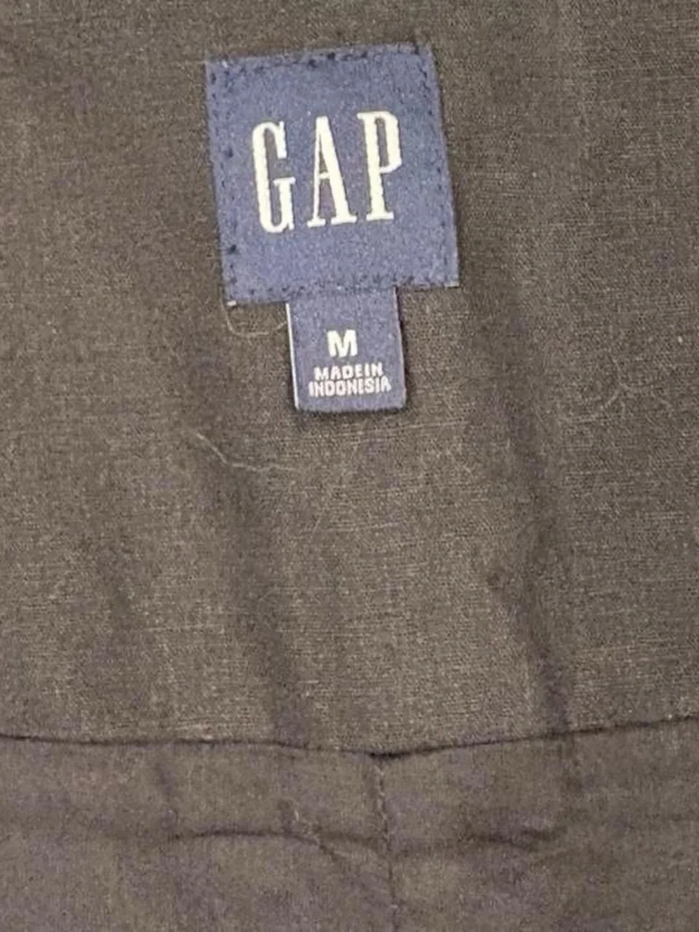 GAP Black Sleeveless lined linen Button Vest